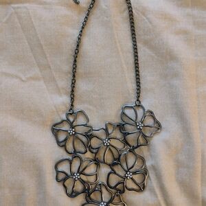 Floral Silver Necklace